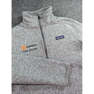 Patagonia Sweater Medium Gray Better Sweater Quarter‎ Zip LS Embroidered Hike